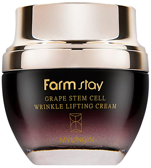 FarmStay~Лифтинг крем с фито-стволовыми клетками винограда~Grape Stem Cell Wrinkle Lifting Cream 